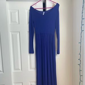 Long, royal blue dress